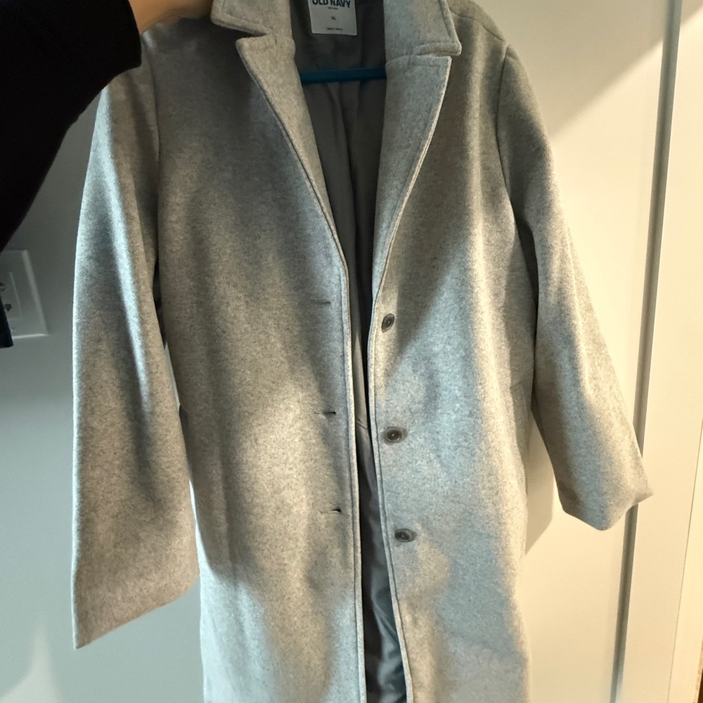 Old Navy Light Gray Overcoat